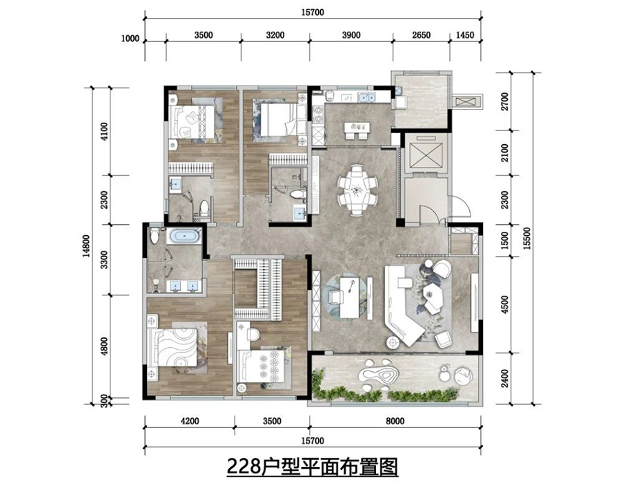 融創(chuàng)國賓雅集戶型圖
