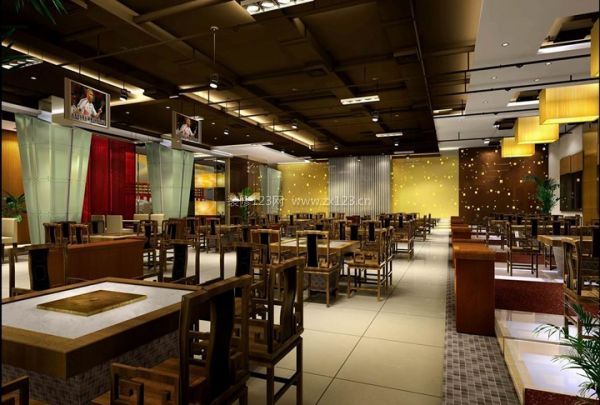 餐飲連鎖店裝修使用黑白設計時尚效果如何？（組圖）_安徽三鼎建筑裝飾工程有限公司