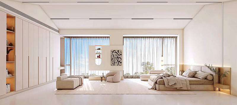 成都大平層客廳裝修設計效果圖